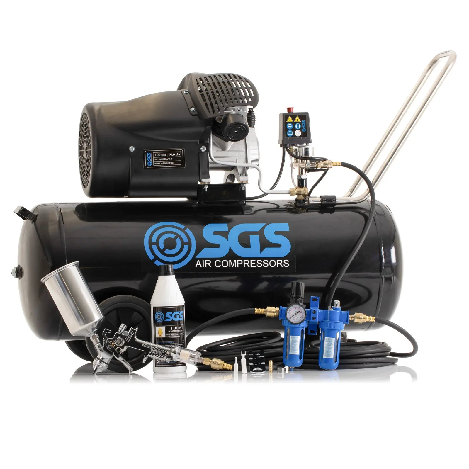 Air compressor and spray gun